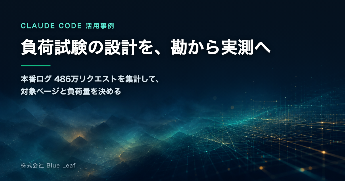 負荷試験の設計を、勘から実測へ